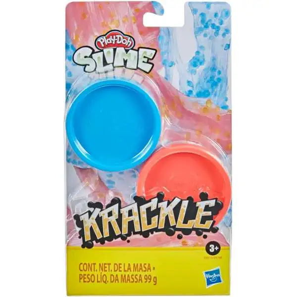 Play-Doh Slime Krackle Blue & Red 3.5 Oz Slime 2-Pack