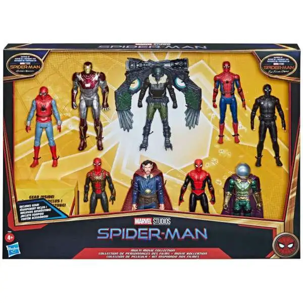 Marvel Spider-Man Homecoming & Far from Home Multi Movie Collection Spider-Man, Vuture, Doctor Strange, Iron Man & Mysterio Exclusive Action Figure 9-Pack