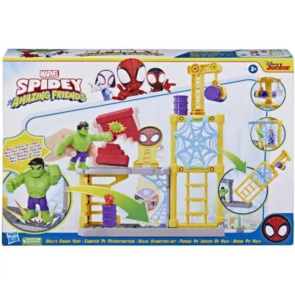 Marvel Spidey & His Amazing Friends Hulk's Smash Yard Exclusive Playset