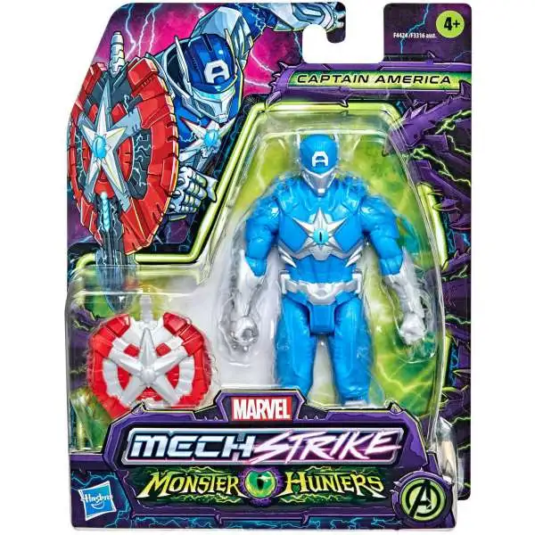 Marvel Mech Strike Monster Hunters Captain America Action Figure