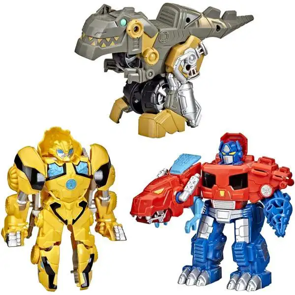 Transformers Optimus Prime, Bumblebee & Grimlock Exclusive Action Figure 3-Pack [Primal Team Up]