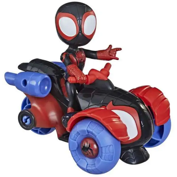 Marvel Spidey & His Amazing Friends Miles Morales Techno-Racer Vehicle & Action Figure [Version 2]