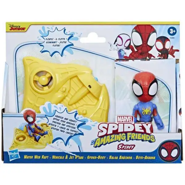Marvel Spidey & His Amazing Friends Spidey Water Web Raft Vehicle & Action Figure