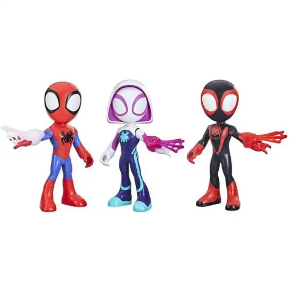 Marvel Spidey His Amazing Friends Ghost-Spider, Spidey Miles Morales  Exclusive 4 Action Figure 3-Pack Damaged Package Hasbro - ToyWiz