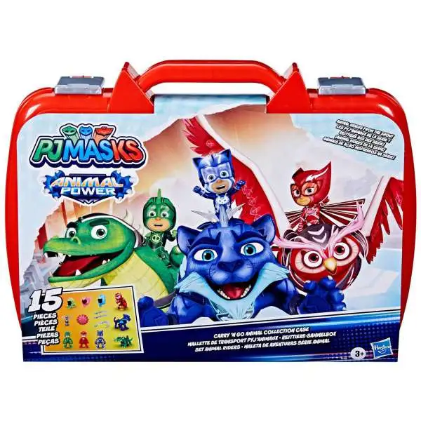 Disney Junior PJ Masks Animal Power Carry 'N Go Animal Collection Case 3-Inch Play Set