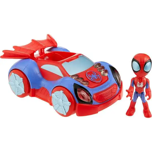 Marvel Spidey & His Amazing Friends Glow Tech Web-Crawler Vehicle & Action Figure