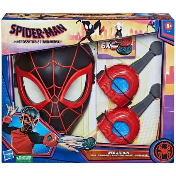 Marvel Spider-Man Across the SpiderVerse Web Action Gear Roleplay Set [Miles Morales Mask & Gauntlet Blasters]