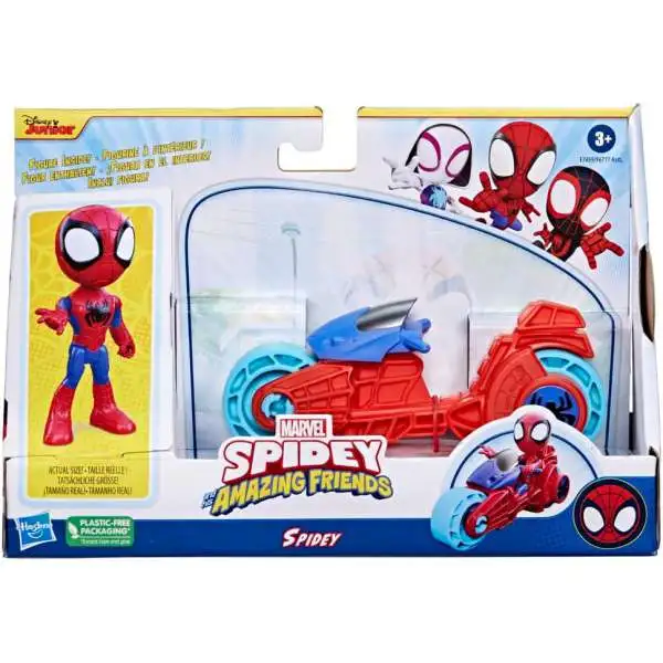 Marvel Spidey & His Amazing Friends Spidey Motorcycle Vehicle & Action Figure