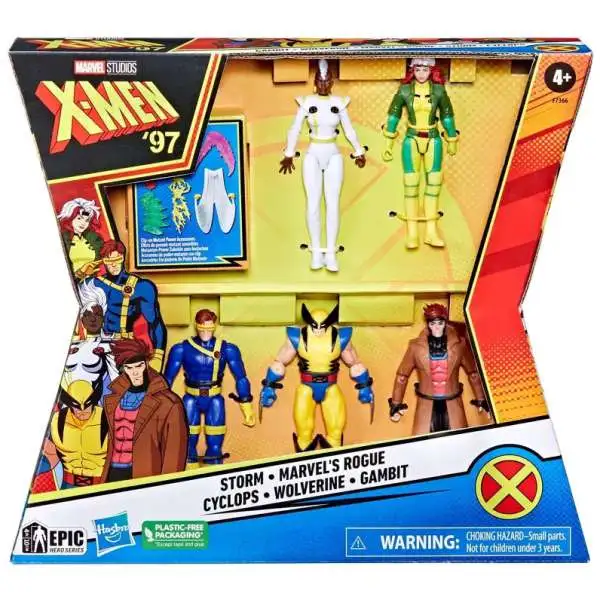 Marvel X-Men 97 Storm, Rogue, Cyclops, Wolverine & Gambit Exclusive Action Figure 5-Pack