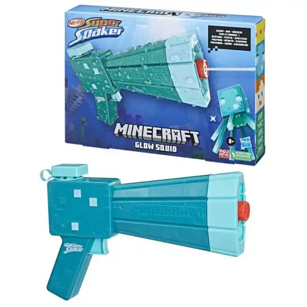 Minecraft Nerf Super Soaker Glow Squid Water Blaster