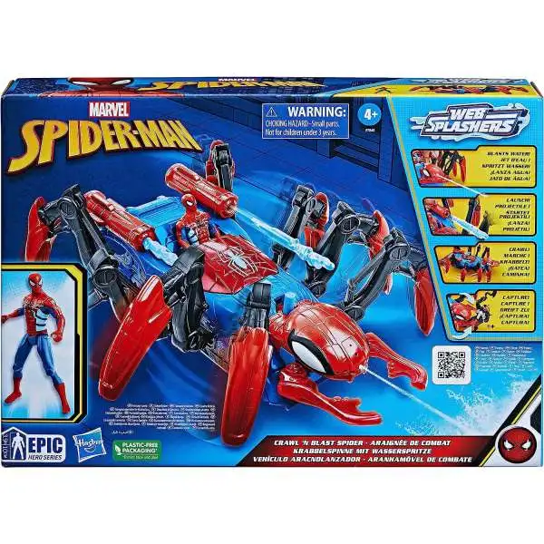 Marvel Web Splashers Crawl 'N Blast Spider Action Figure Vehicle