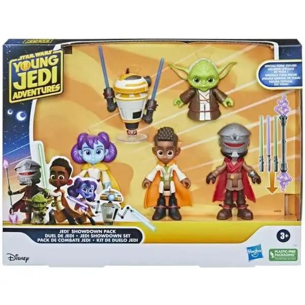 Star Wars Young Jedi Adventures Jedi Showdown Figure 5-Pack [Taborr, Lys Solay, Training Droid, Yoda & Kai Brightstar]