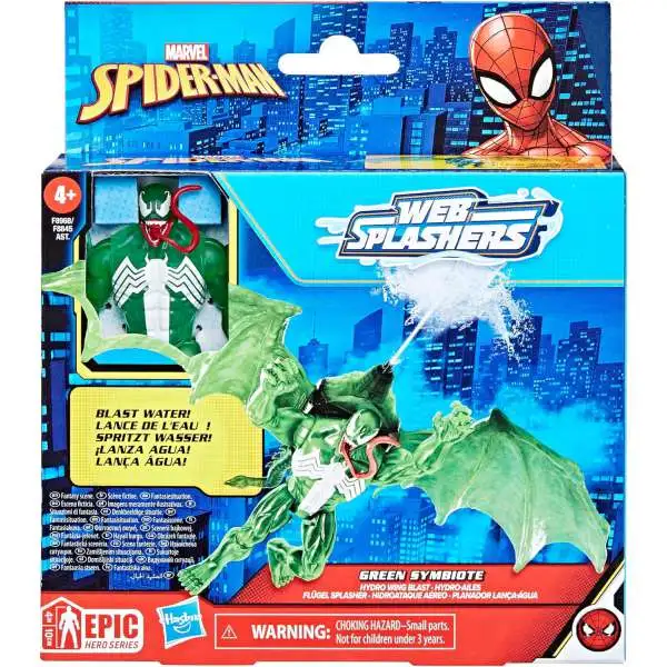 Marvel Spider-Man Web Splashers Green Symbiote Action Figure [Hydro Wing Blast!]