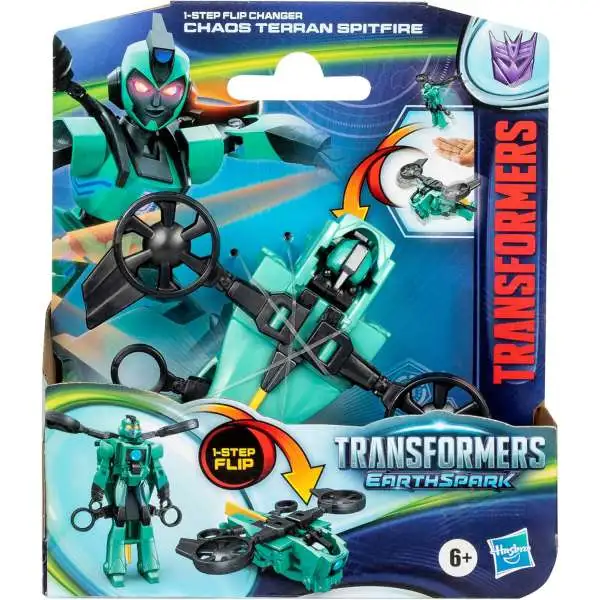 Transformers Earthspark 1 Step Flip Changer Chaos Terran Spitfire Action Figure
