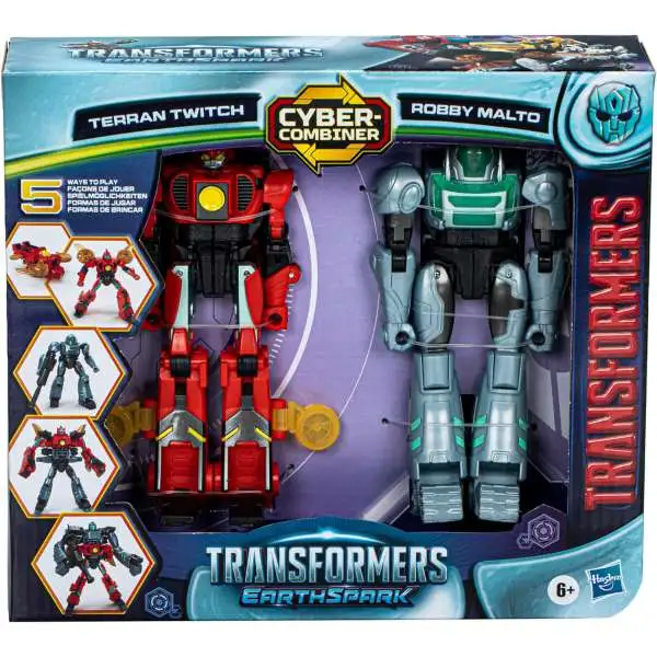 Transformers Earthspark Cyber-Combiner Terran Twitch & Robby Malto Action Figure 2-Pack