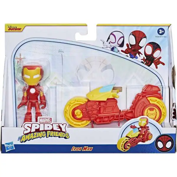Marvel Spidey & His Amazing Friends Iron Man Vehicle & Action Figure