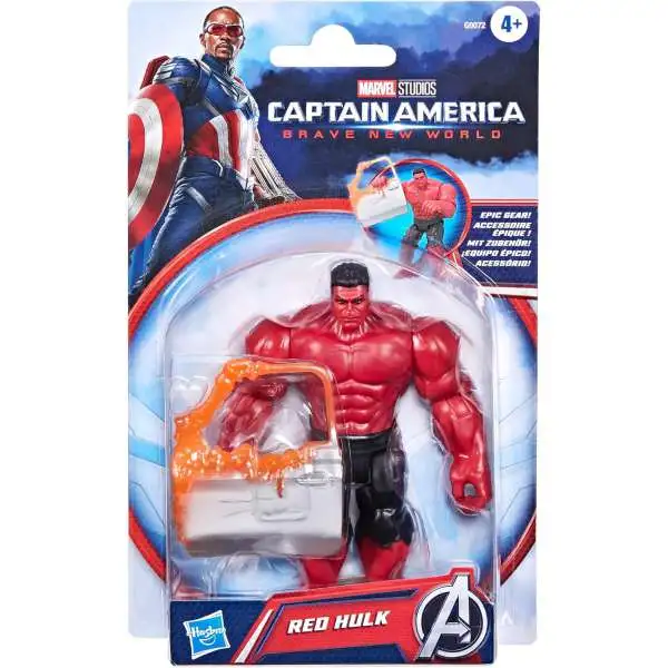 Marvel Captain America Brave New World Epic Hero Series Red Hulk Action Figure