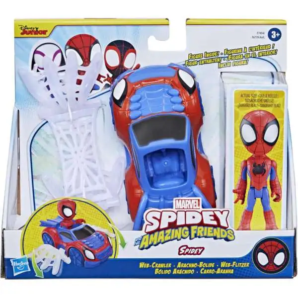 Marvel Spidey & His Amazing Friends Spidey Web-Crawler Vehicle & Action Figure