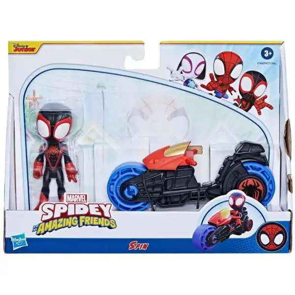 Marvel Spidey & His Amazing Friends Miles "Spin" Morales 2.5-Inch Vehicle & Figure
