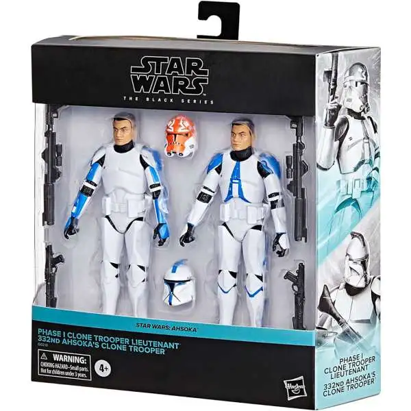 Star Wars Black Series Phase 1 Clone Trooper Lieutenant & 332nd Ahsoka's Clone Trooper Exclusive Action Figure 2-Pack