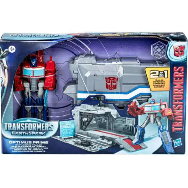 Transformers Earthspark Optimus Prime Exclusive 5" Action FIgure [Battle Base Trailer]