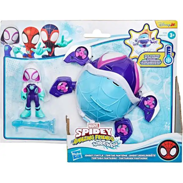 Marvel Spidey & His Amazing Friends Water-Webs Ghost Turtle Vehicle & Action Figure [with Ghost Spider]
