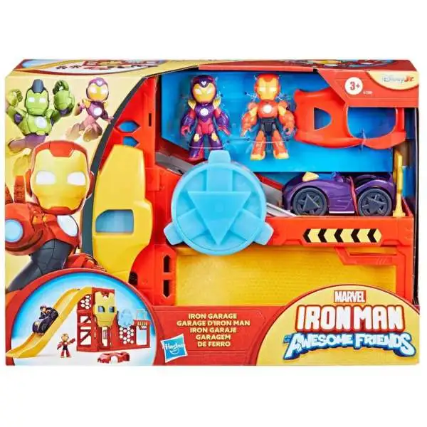 Marvel Iron Man & His Awesome Friends Iron Garage Exclusive 3-Inch Playset