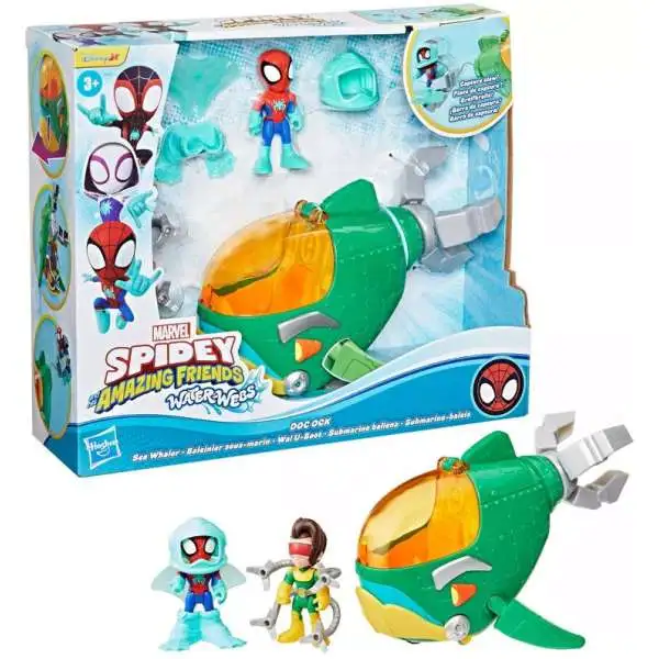 Marvel Spidey & His Amazing Friends Water-Webs Doc Ock Sea Whaler Exclusive Playset [Damaged Package]