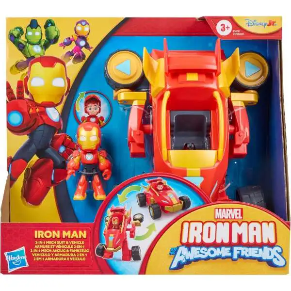 Marvel Iron Man & His Awesome Friends Iron Man 2-in-1 Mech Suit & Vehicle