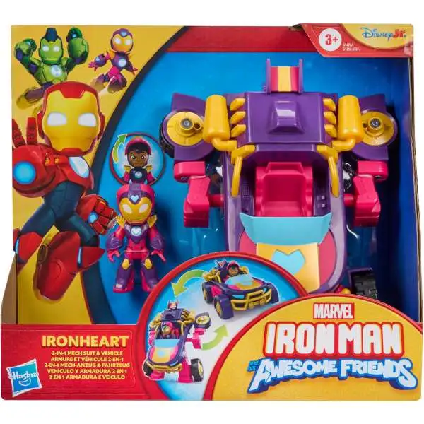 Marvel Iron Man & His Awesome Friends Ironheart 2-in-1 Mech Suit & Vehicle