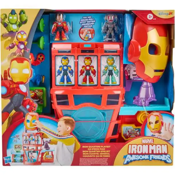 Marvel Iron Man & His Awesome Friends Iron Quarters 3-Inch Playset