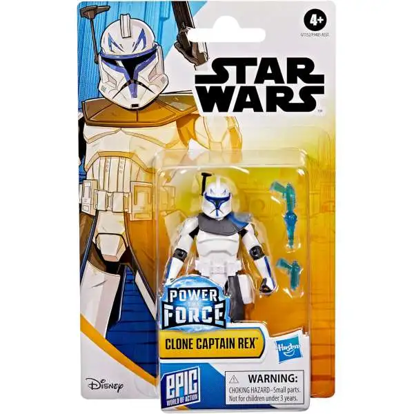 Star Wars Epic World of Action Power the Force Clone Captain Rex Action Figure