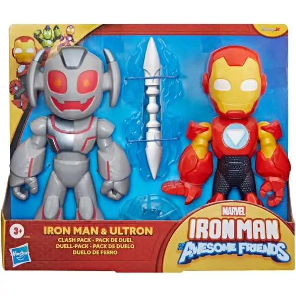 Marvel Iron Man & His Awesome Friends Clash Pack Iron Man & Ultron Action Figure 2-Pack