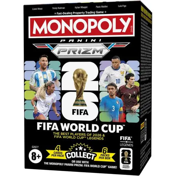 FIFA World Cup Monopoly 2026 Prizm Trading Card BLASTER Box [6 Booster Packs]