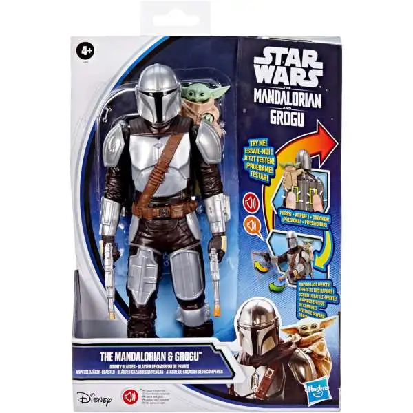 Star Wars The Mandalorian & Grogu Bounty Blaster 11-Inch Figure with Sound