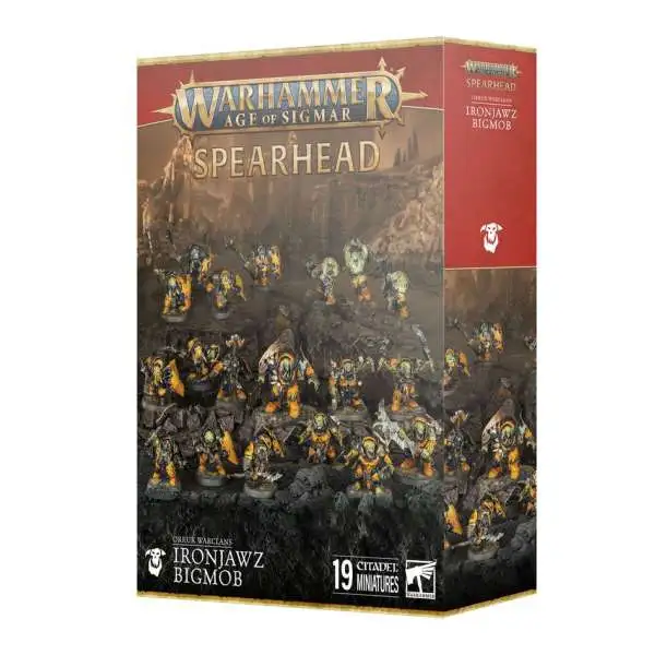 Age of Sigmar Orruk Warclans Ironjawz Bigmob miniatures [Spearhead]