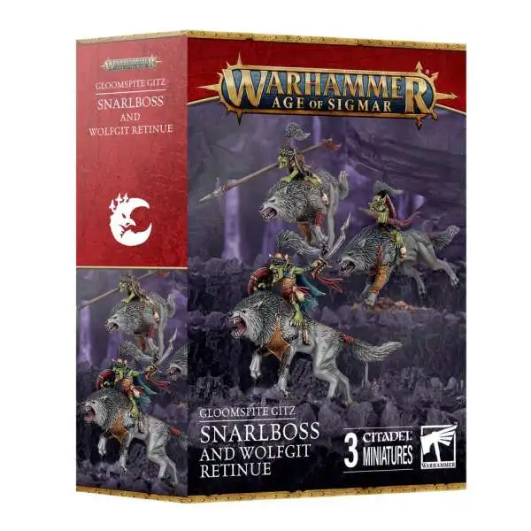 Warhammer Age of Sigmar Snarlboss and Wolfgit Retinue Miniatures