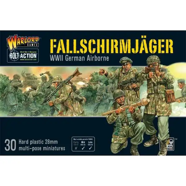 Bolt Action Fallschirmjager WWII German Airborne Miniatures