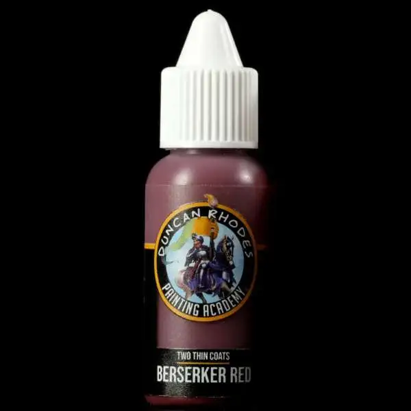 Duncan Rhodes Painting Academy Two Thin Coats Berserker Red 15ml Paint