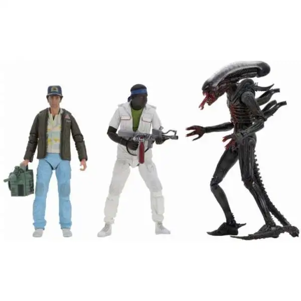 NECA 40th Anniversary Series 2 Brett, Parker & The Alien (Big Chap) Exclusive Set of 3 Action Figures