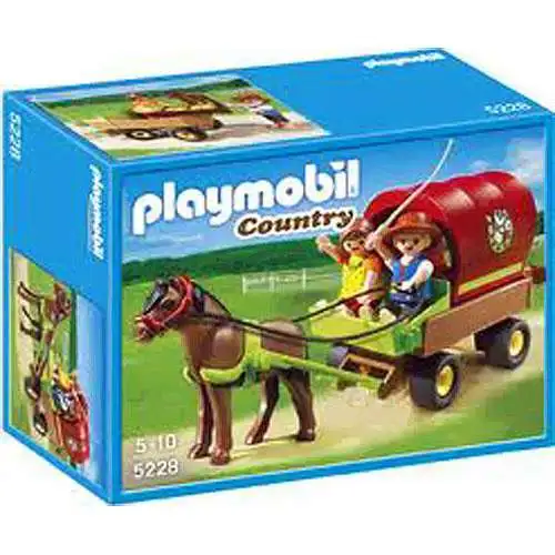 Playmobil Country Children's Pony Wagon Set #5228 [Damaged Package]