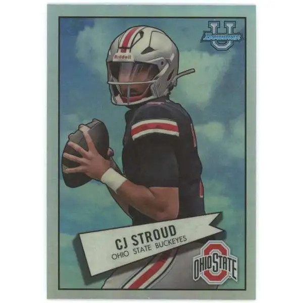 NFL Houston Texans 2022 Bowman Chrome University Refractor CJ Stroud #52BF-2 [Rookie 1952 Throwback]