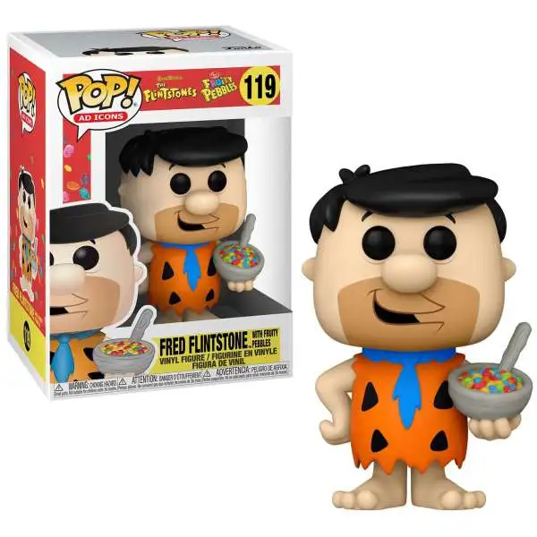 Funko Post The Flintstones POP! Ad Icons Fred Flintstone with Fruity Pebbles Vinyl Figure #119 [Damaged Package]