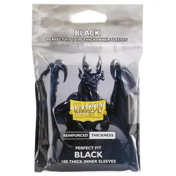 Dragon Shield Perfect Fit Black Card Sleeves [Inner Sleeves]