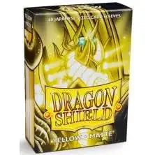 Japanese Size Dragon Shield Yellow Matte Sleeves