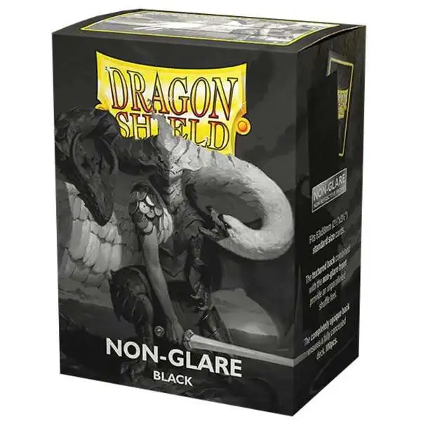Dragon Shield Non- Glare Black Standard Card Sleeves [100 Count]