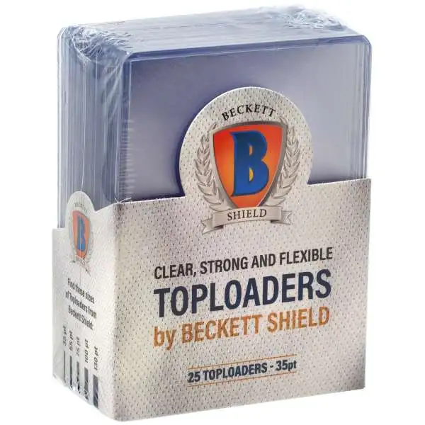 Beckett Shield Card Supplies 2.5" x 3.5" Toploader Card Holders [25 Count]