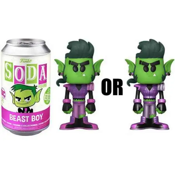 Funko DC Teen Titans Vinyl Soda Beast Boy Limited Edition of 10,000! Figure [1 RANDOM Figure, Look For The Chase!]