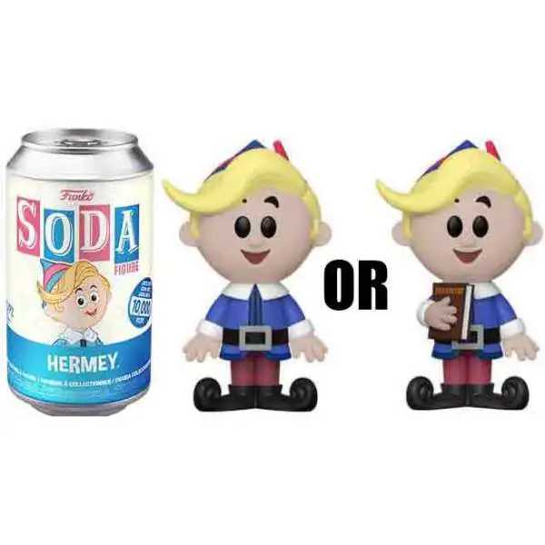 Funko Rudolph the Red-Nosed Reindeer Vinyl Soda Hermey Limited Edition of 10,000! Figure [1 RANDOM Figure, Look For The Chase!]