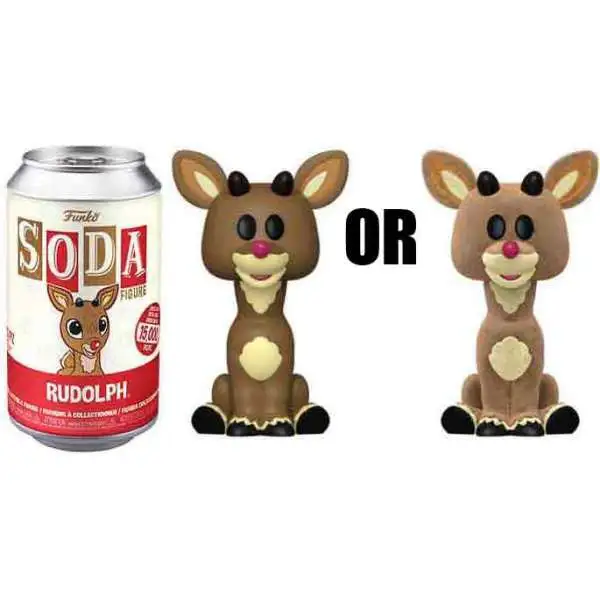 Funko Rudolph the Red-Nosed Reindeer Vinyl Soda Rudolph Limited Edition of 15,000! Figure [1 RANDOM Figure, Look For The Chase!]